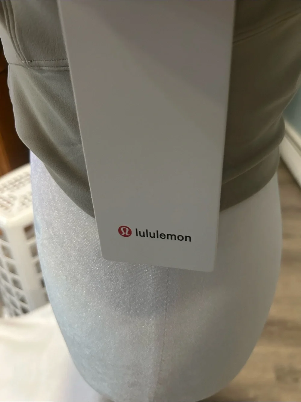 NWT lululemon Cropped Nulu Twist Crop Top in Raw Linen-Size 6
